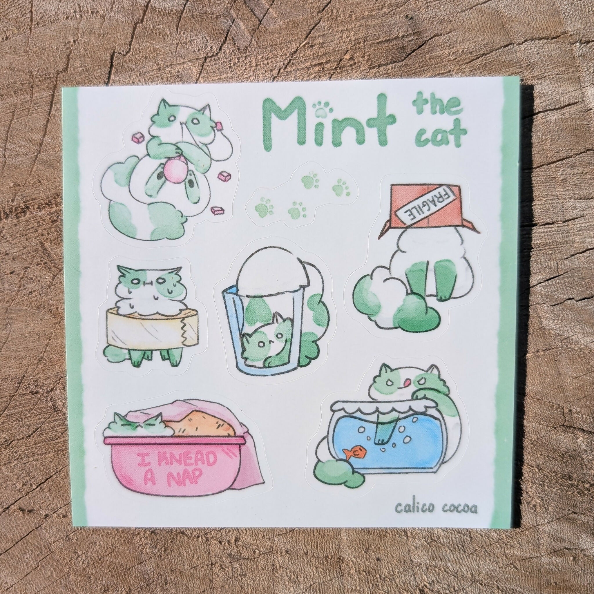 Mint the Cat Sticker Sheet