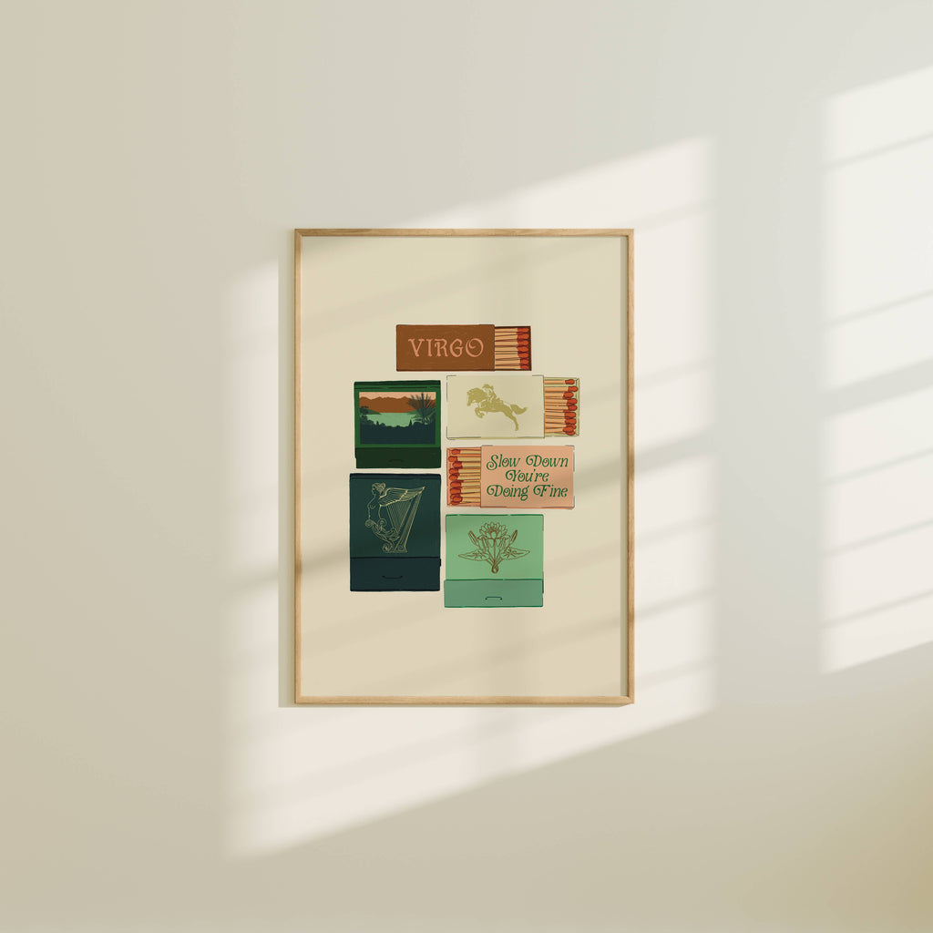 Zodiac Vintage Inspired Matchbook/Matchbox Prints: 5x7 / Aries