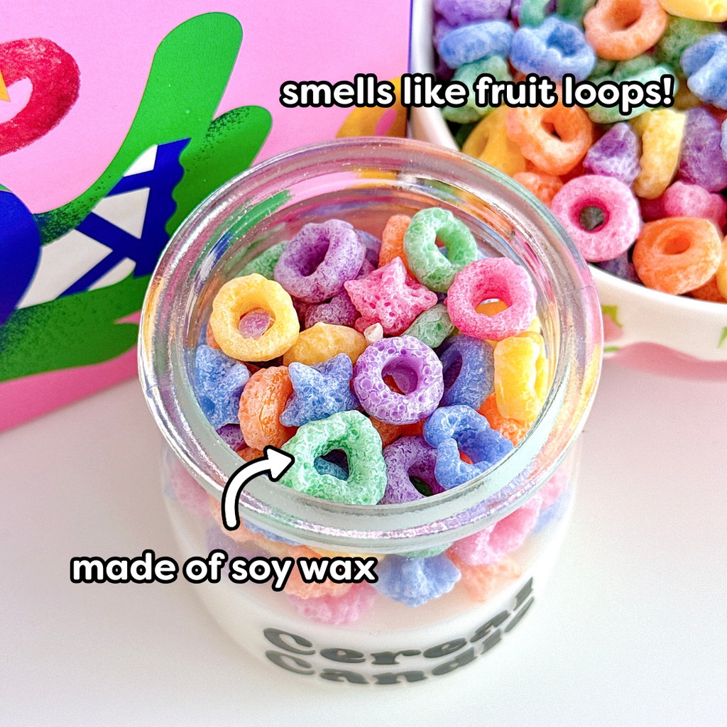 Fruit Loops Cereal Candle | Food Soy Candle