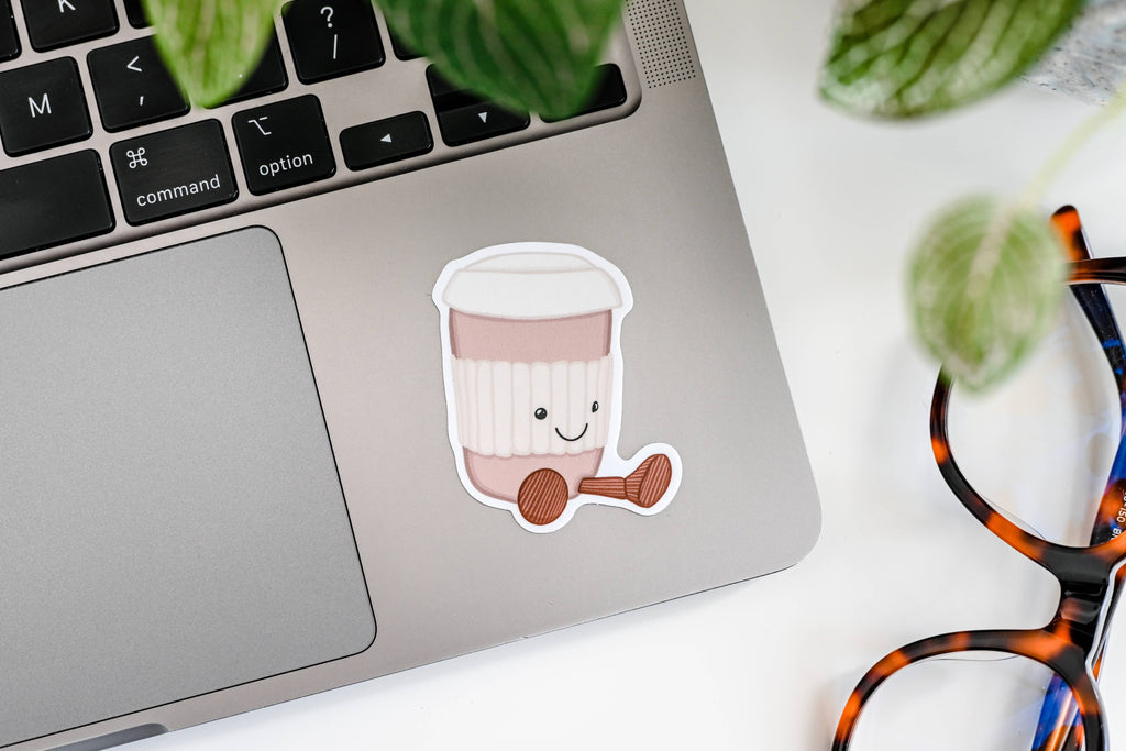 Latte - Cozy Coffee Cafe Vinyl Sticker