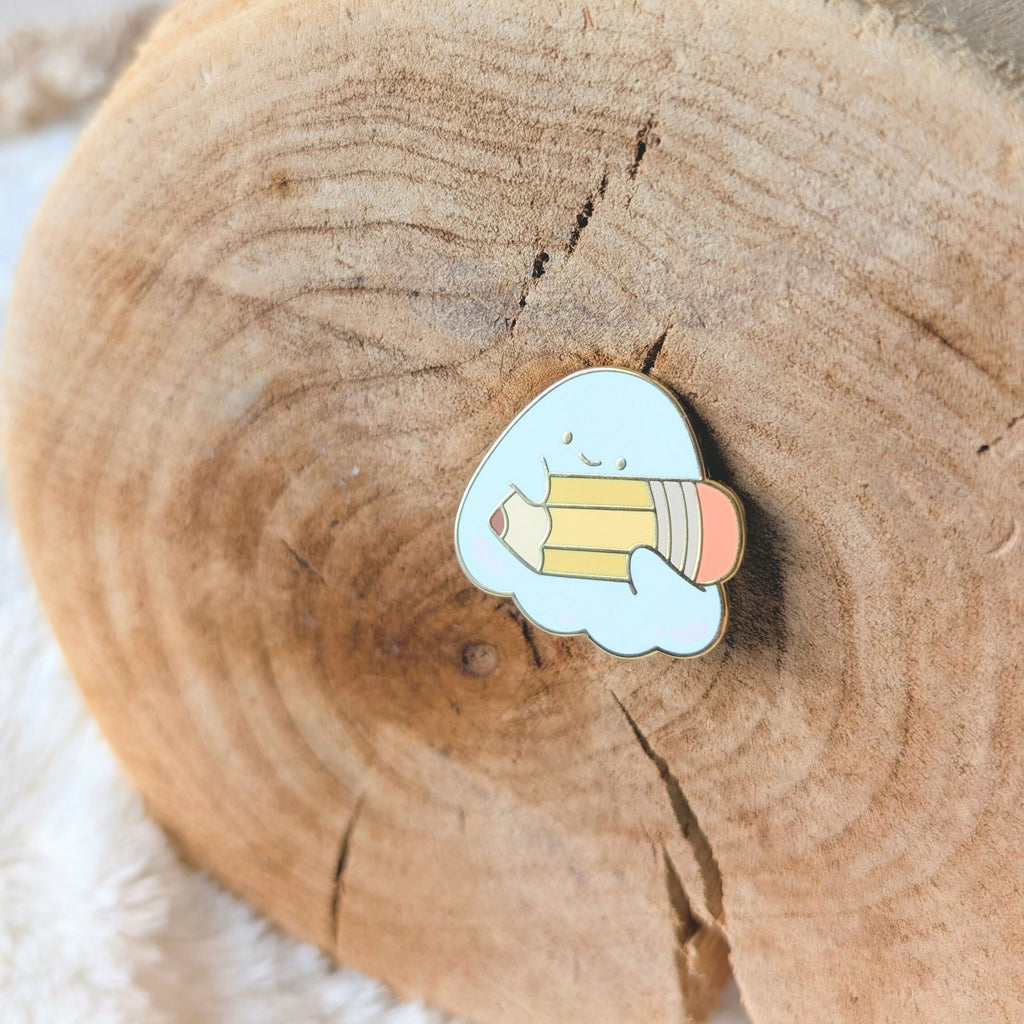 Pencil Ghost Enamel Pin