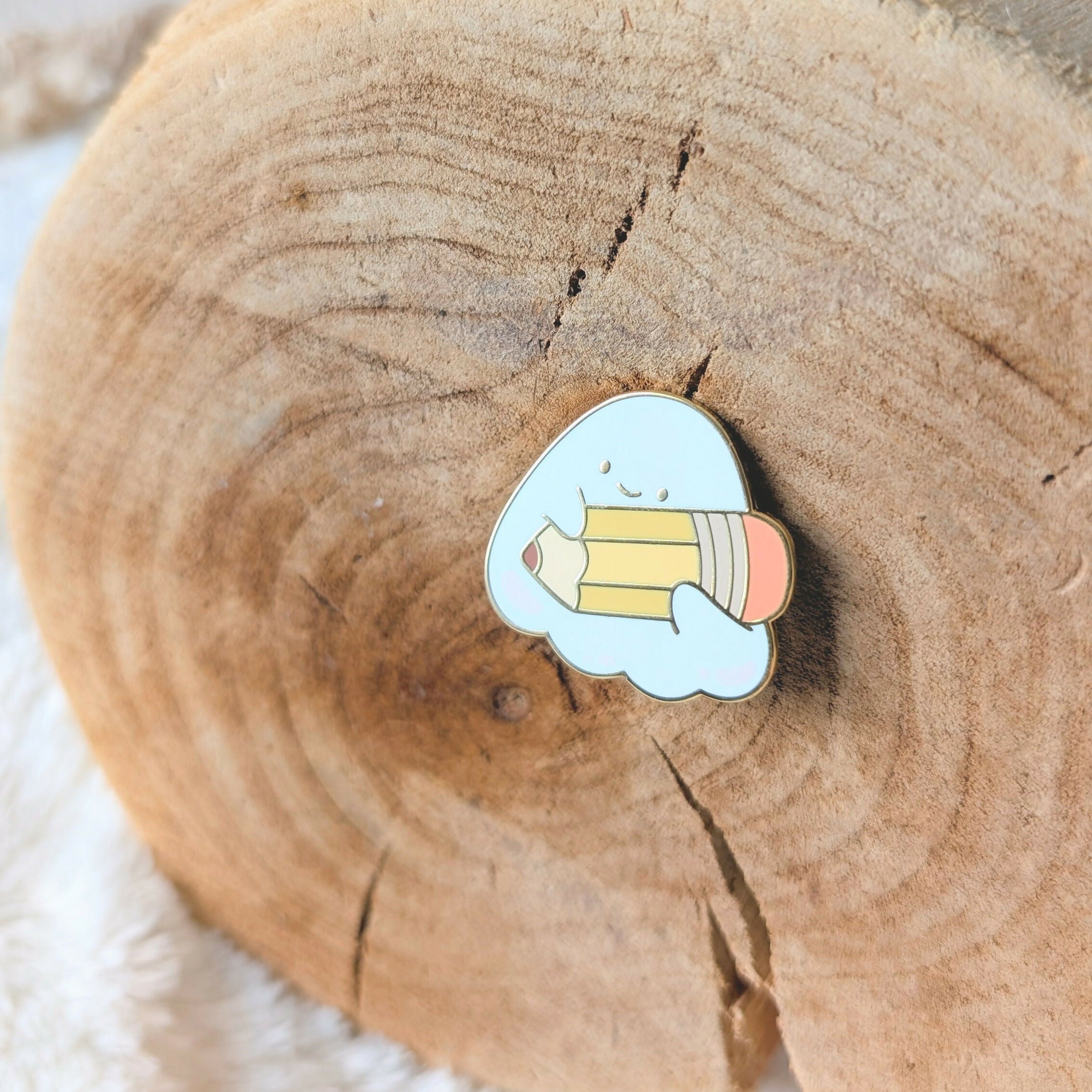 Pencil Ghost Enamel Pin