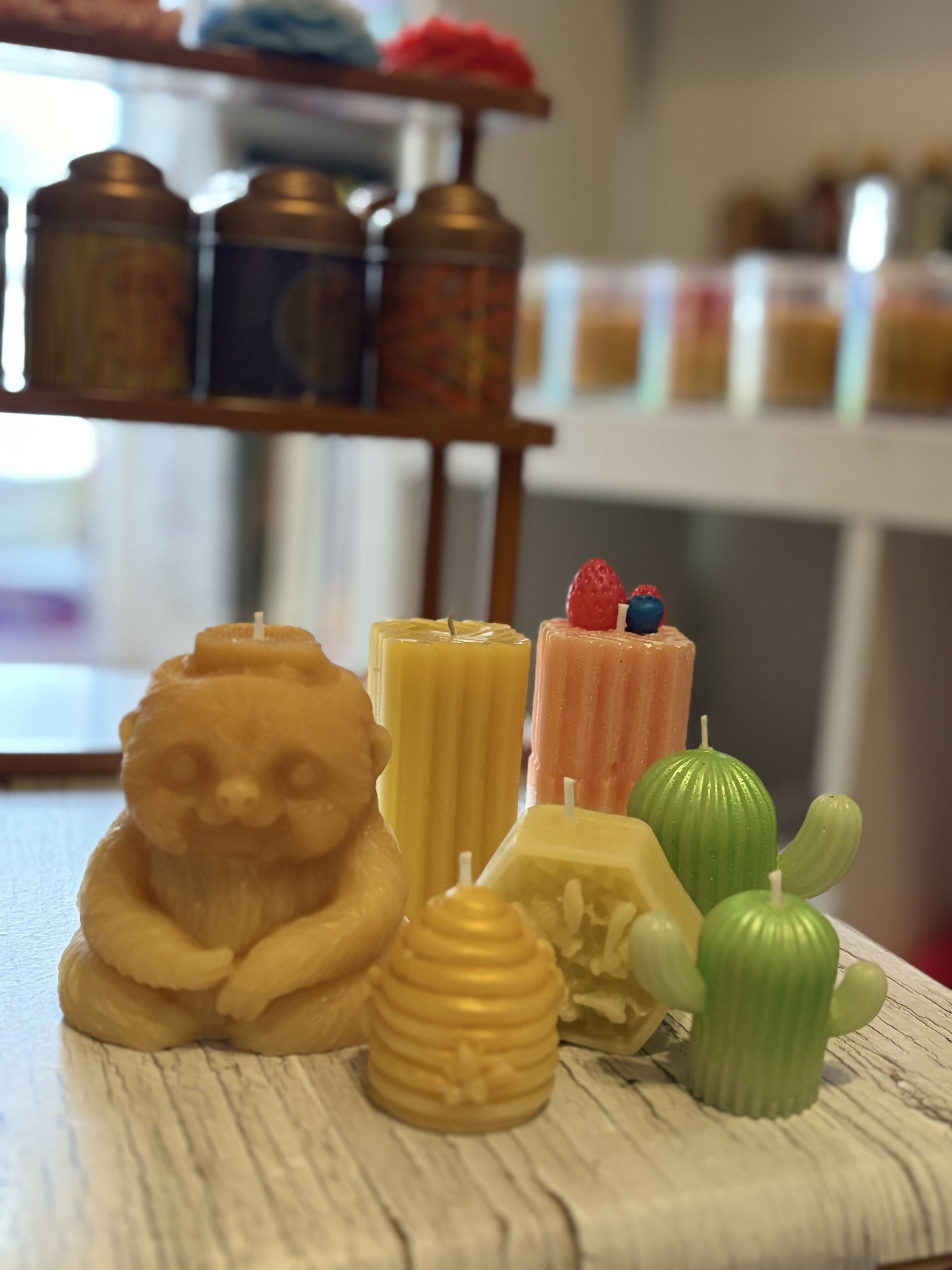 Small Beehive Pillar Candle