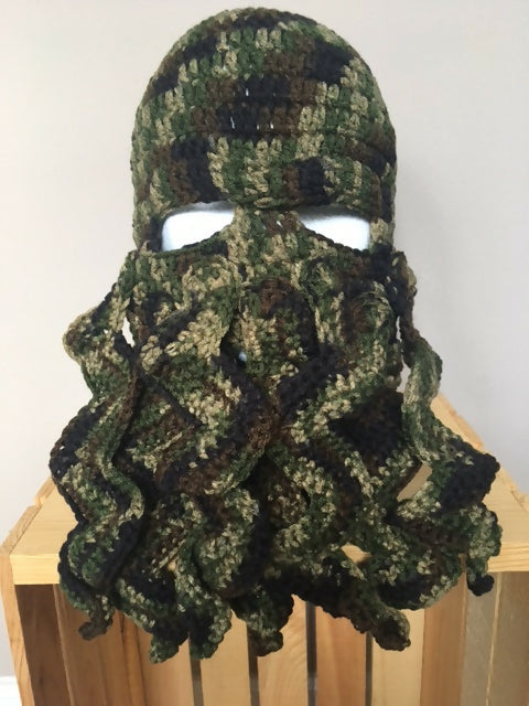 Crochet Octopus Ski Mask (Camo)