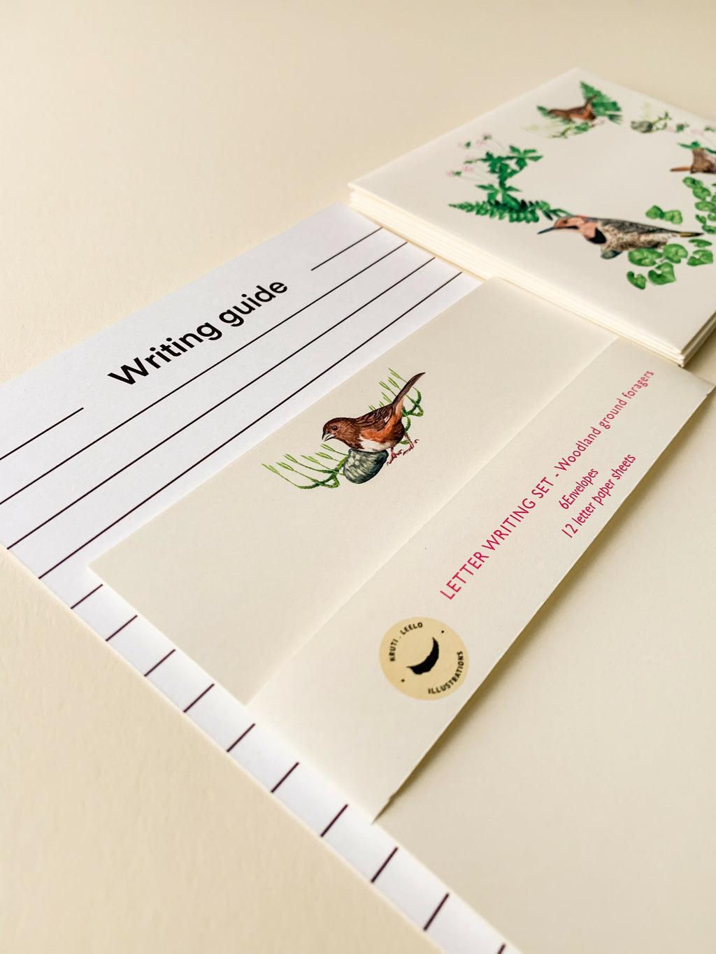 Woodland ground foragers | Letter writing set