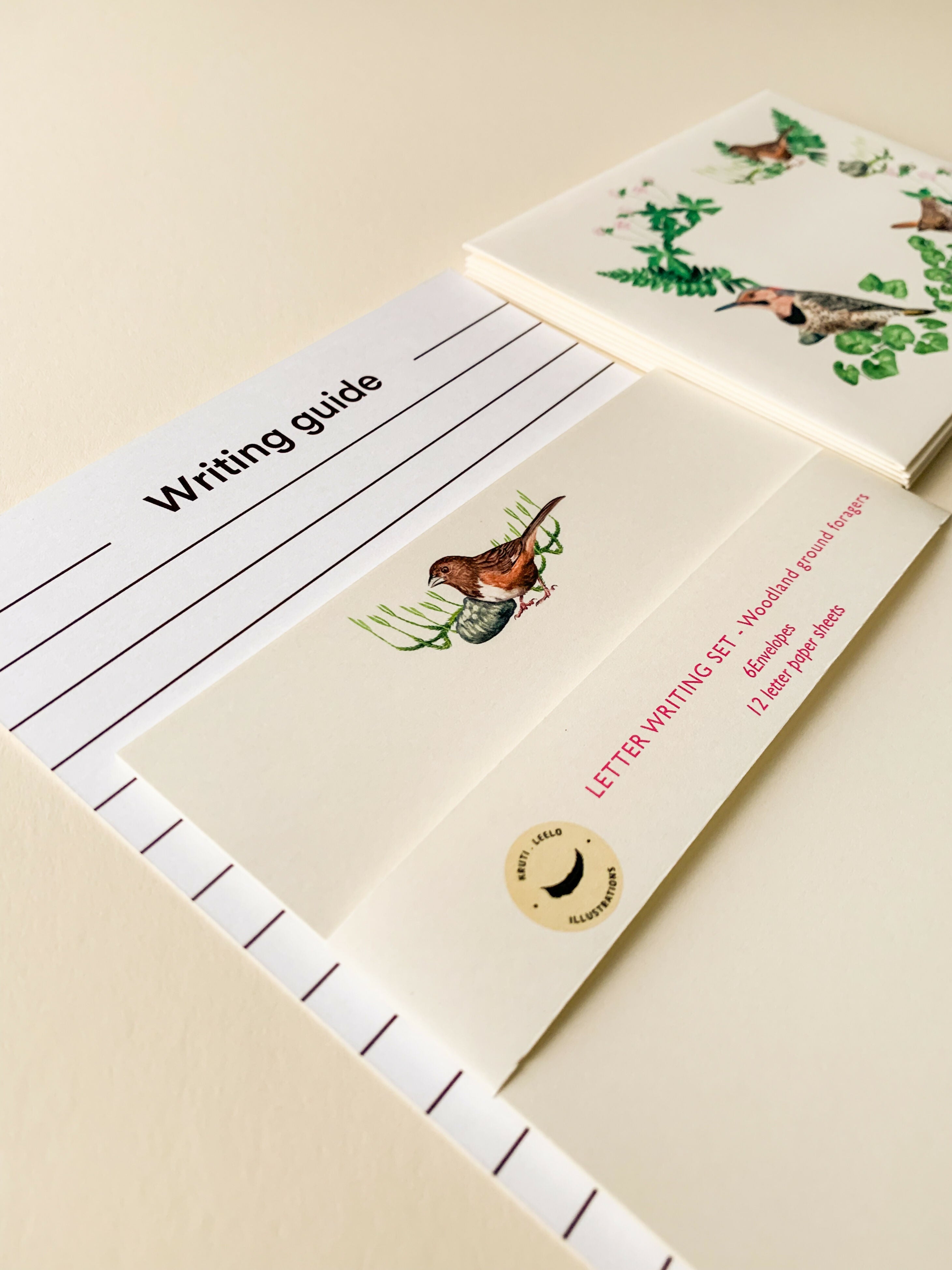 Woodland ground foragers | Letter writing set