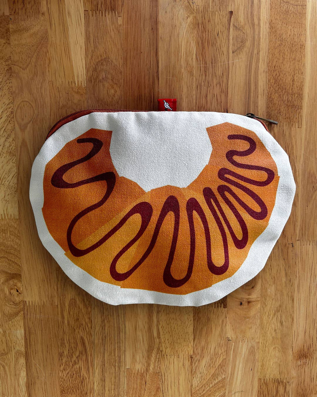 Croissant Canvas Zipper Pouch/Pencil Case