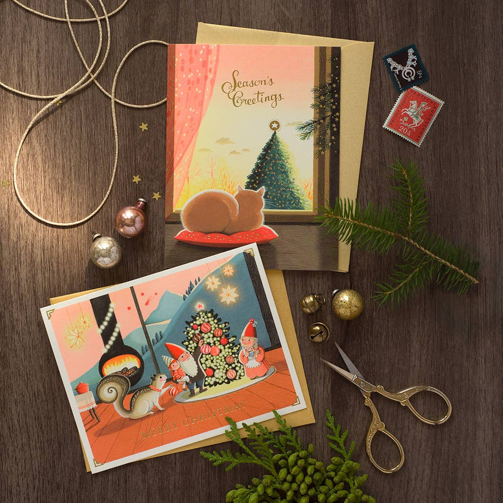 Tiny Cabin Xmas Greeting Card