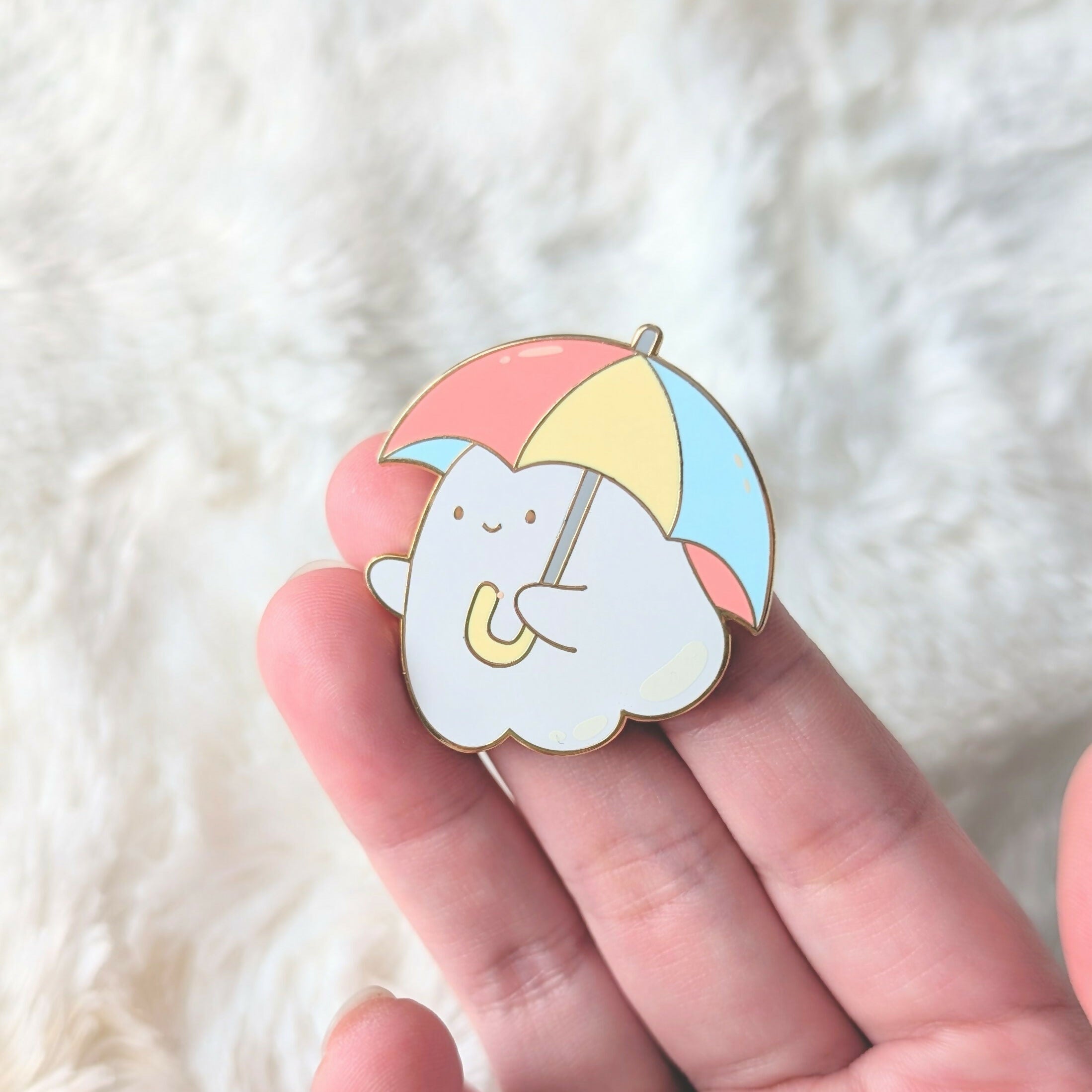 Umbrella Ghost Enamel Pin