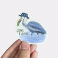 Gone Fishin' Heron Magnet