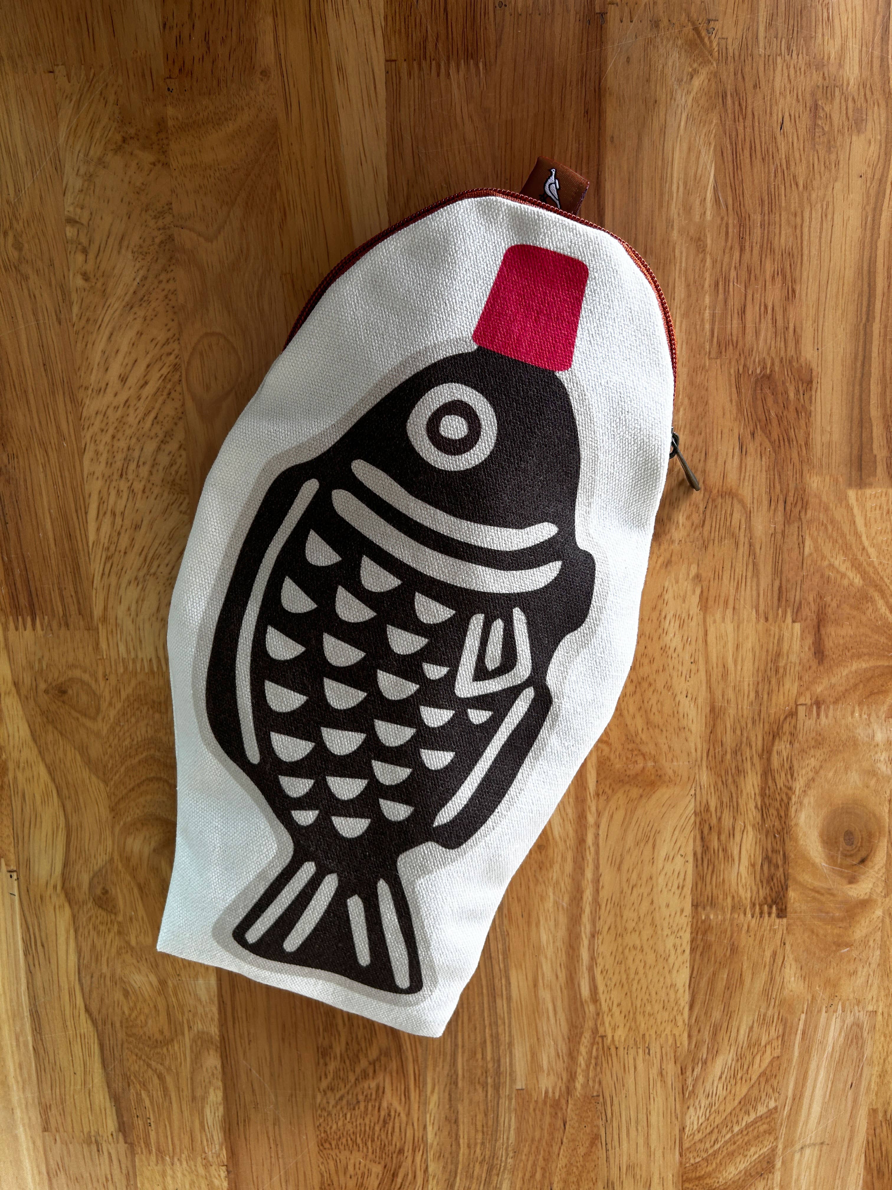 Soy Fish Canvas Zipper Pouch/Pencil Case