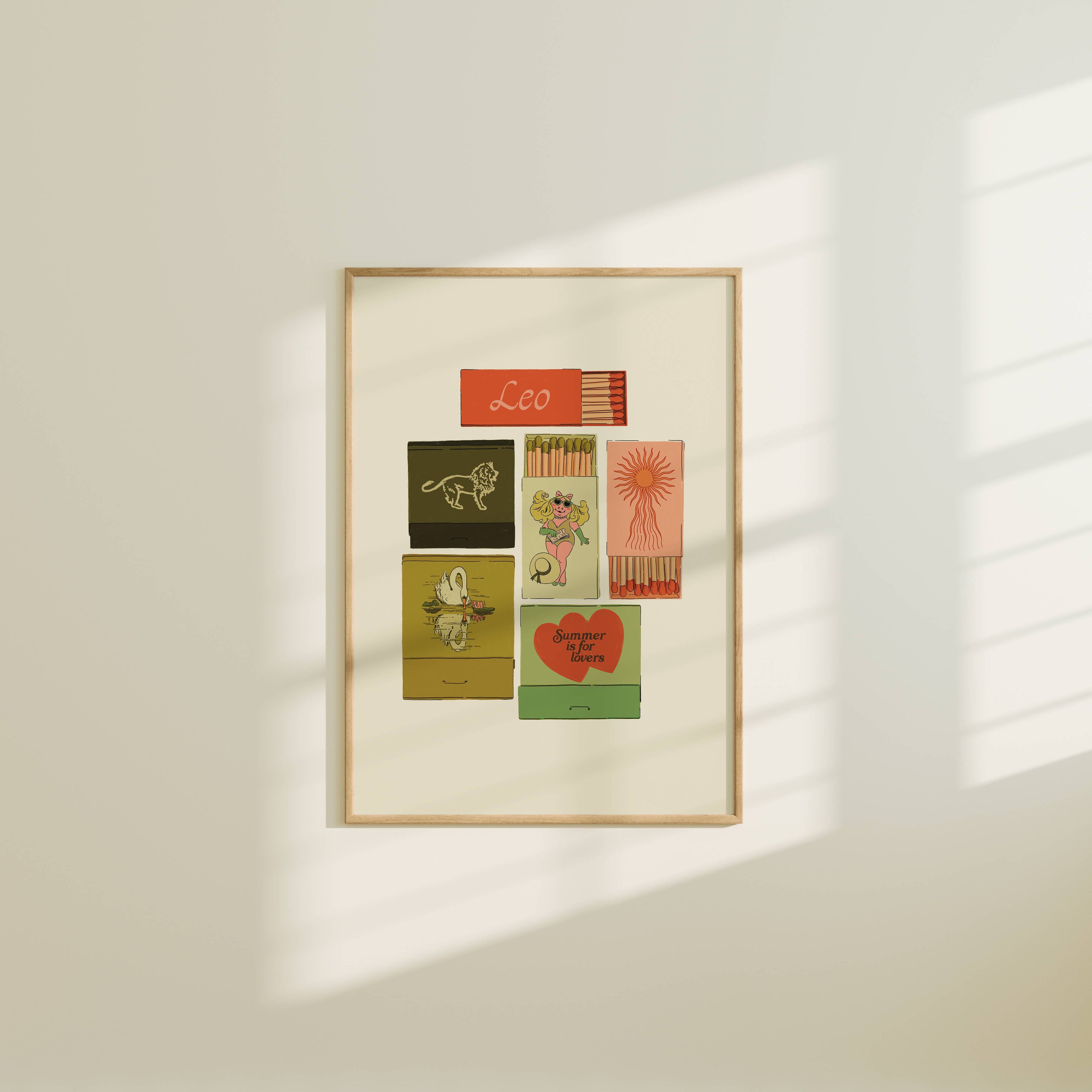 Zodiac Vintage Inspired Matchbook/Matchbox Prints: 5x7 / Aquarius