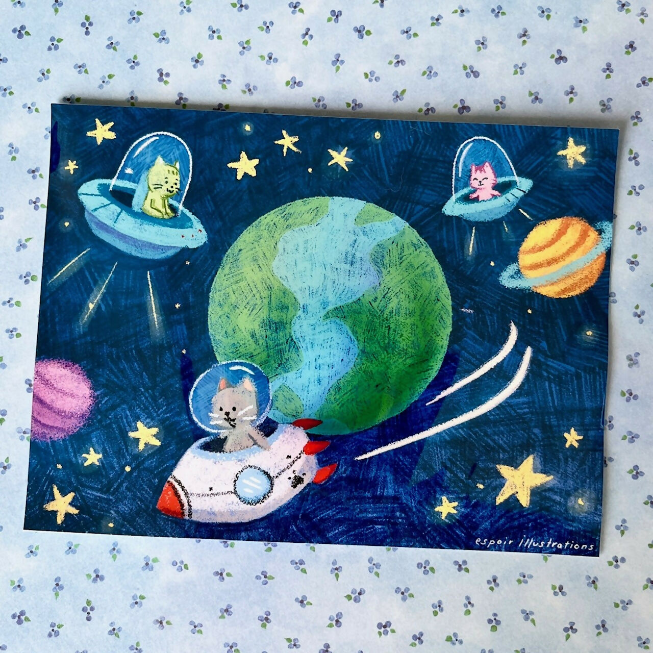 Cats in Space Print