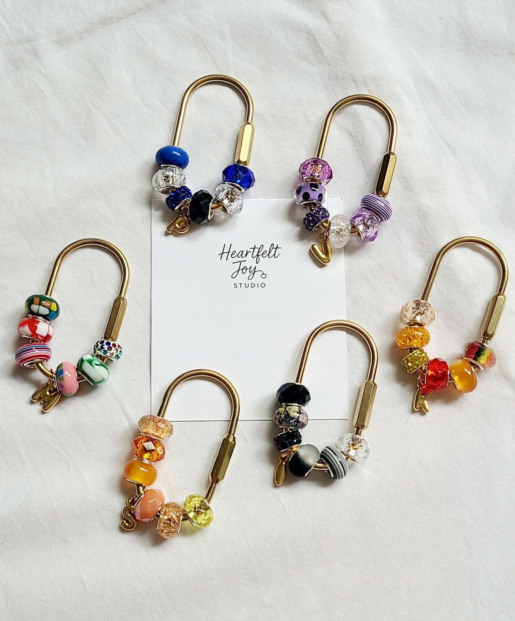 Initial Brass Screw Lock Bag Charms