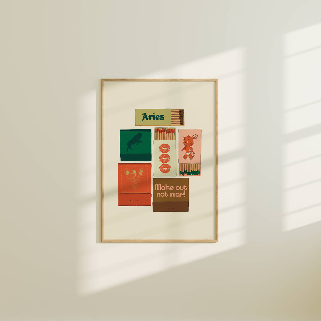 Zodiac Vintage Inspired Matchbook/Matchbox Prints: 5x7 / Leo