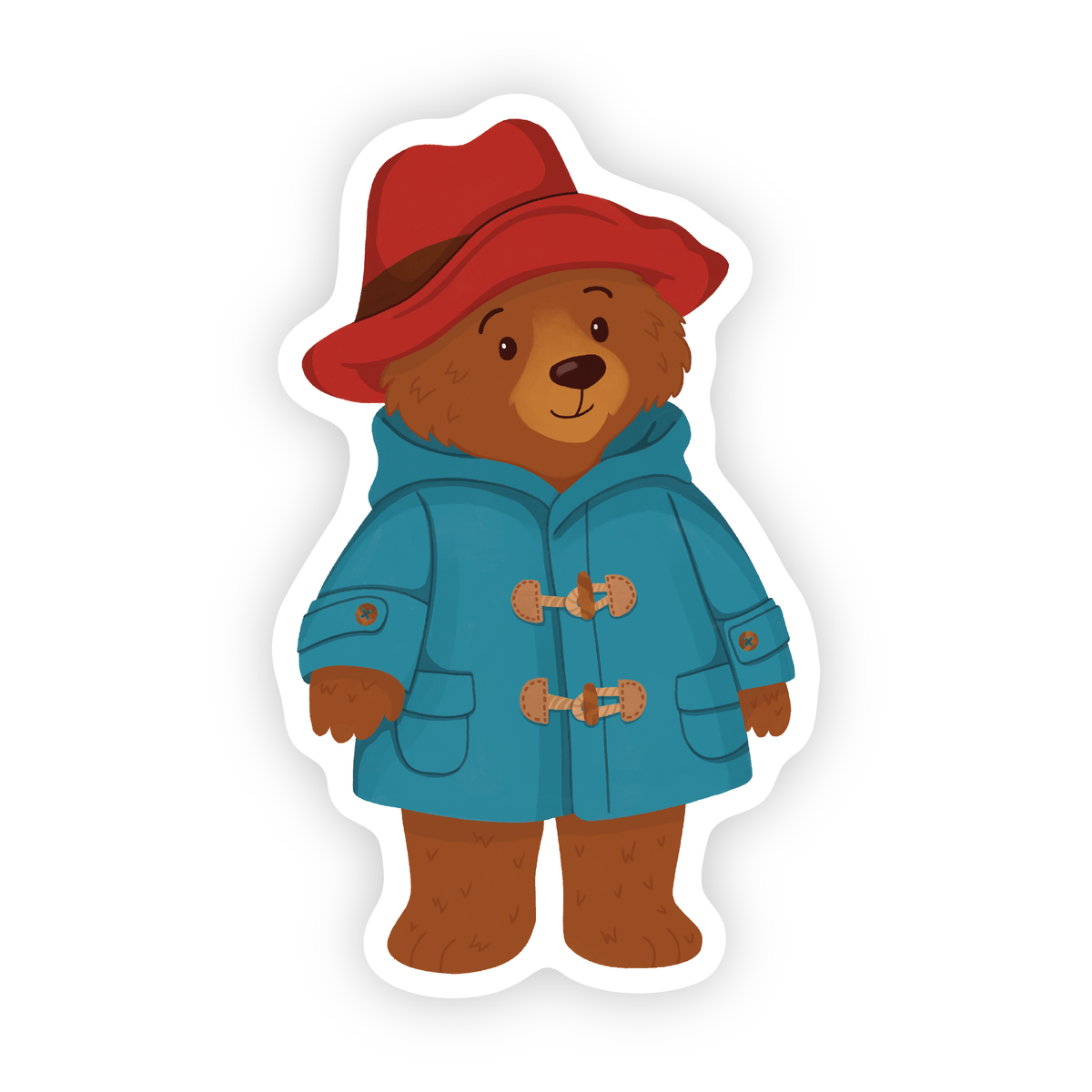 Cozy Marmalade Bear -  British Pop Culture Vinyl Sticker