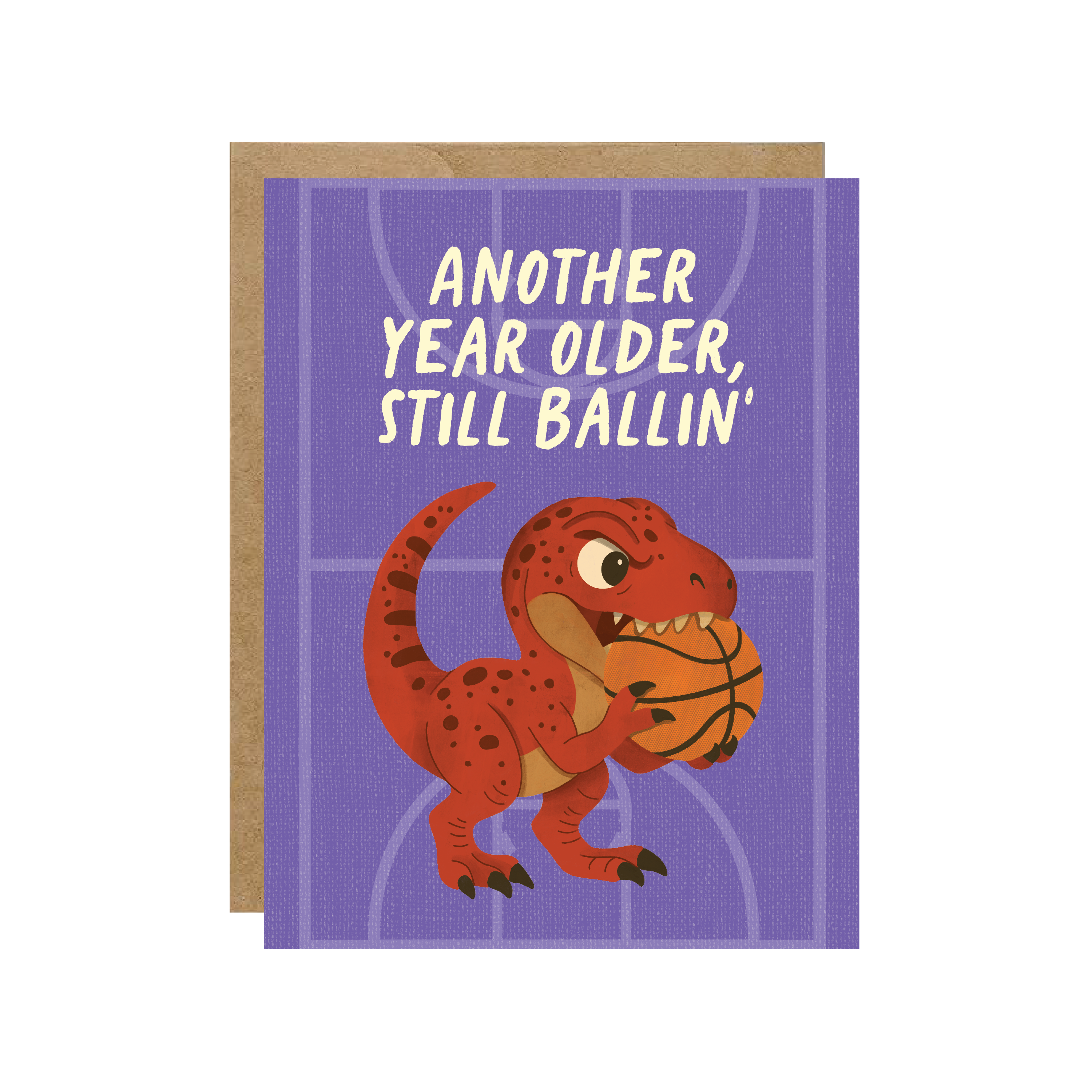Another Year Older, Still Ballin' Raptor - Basketball Sports Birthday Card