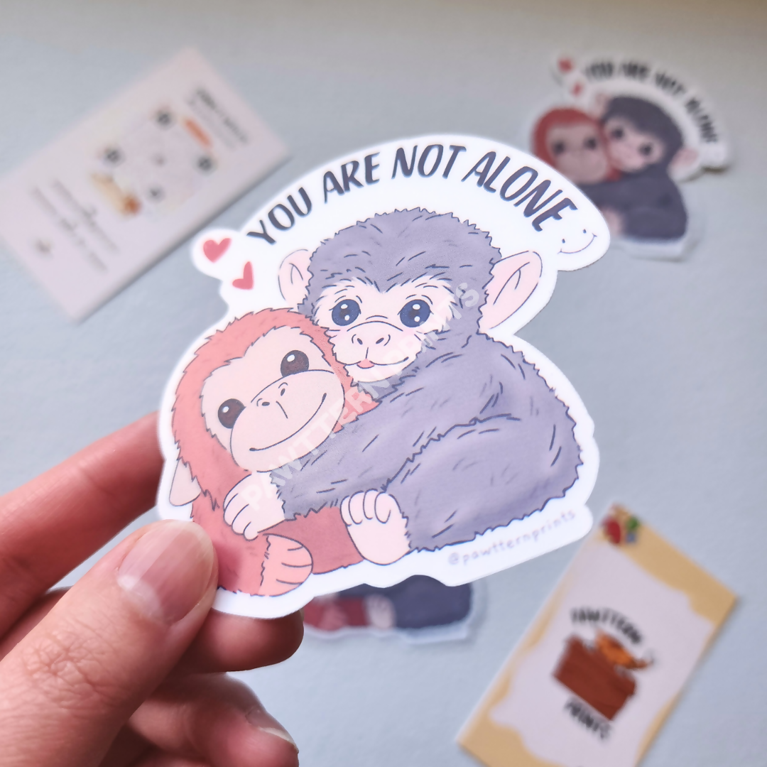 Punch the Monkey Matte Vinyl Die-cut Sticker