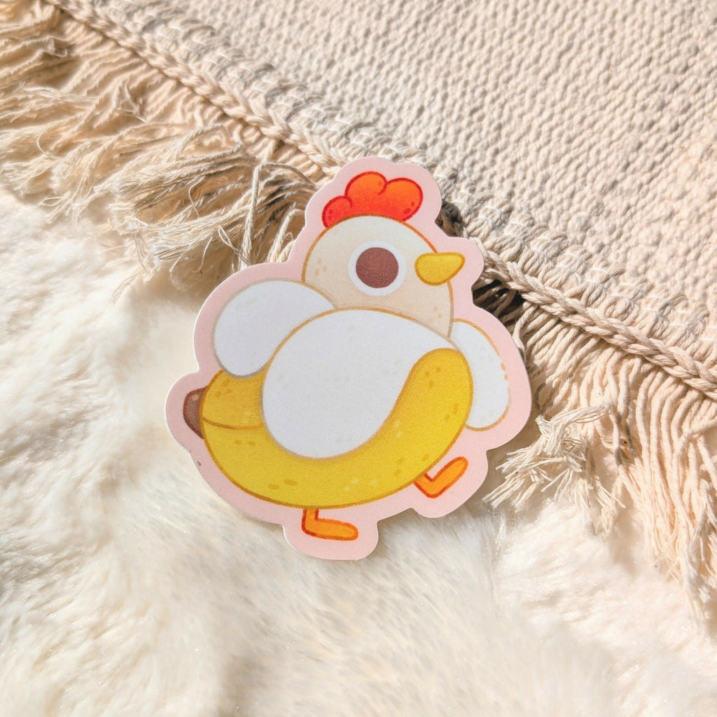 Banana Chicken Vinyl Sticker