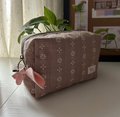 Pink Flowers Boxy Pouch