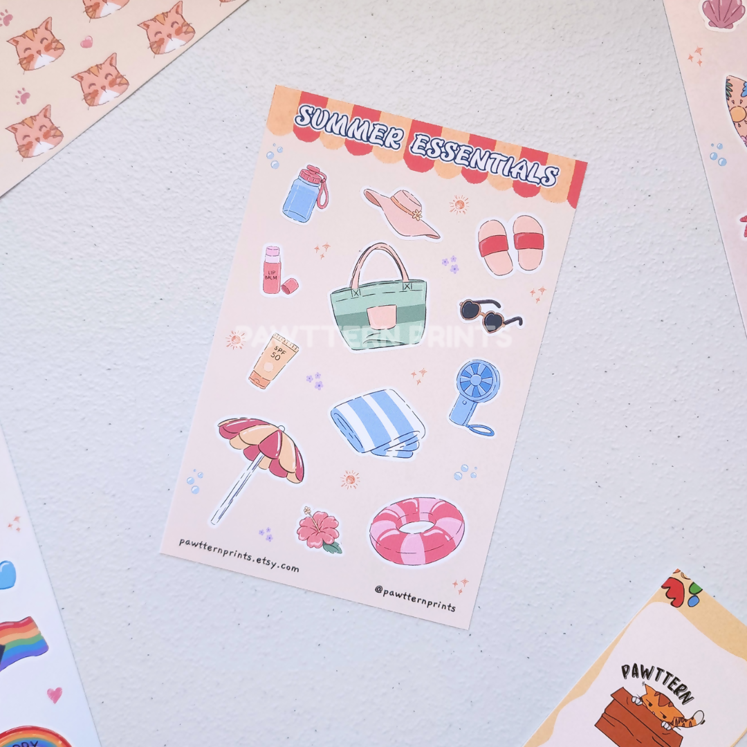 Summer Essentials Matte Sticker Sheets