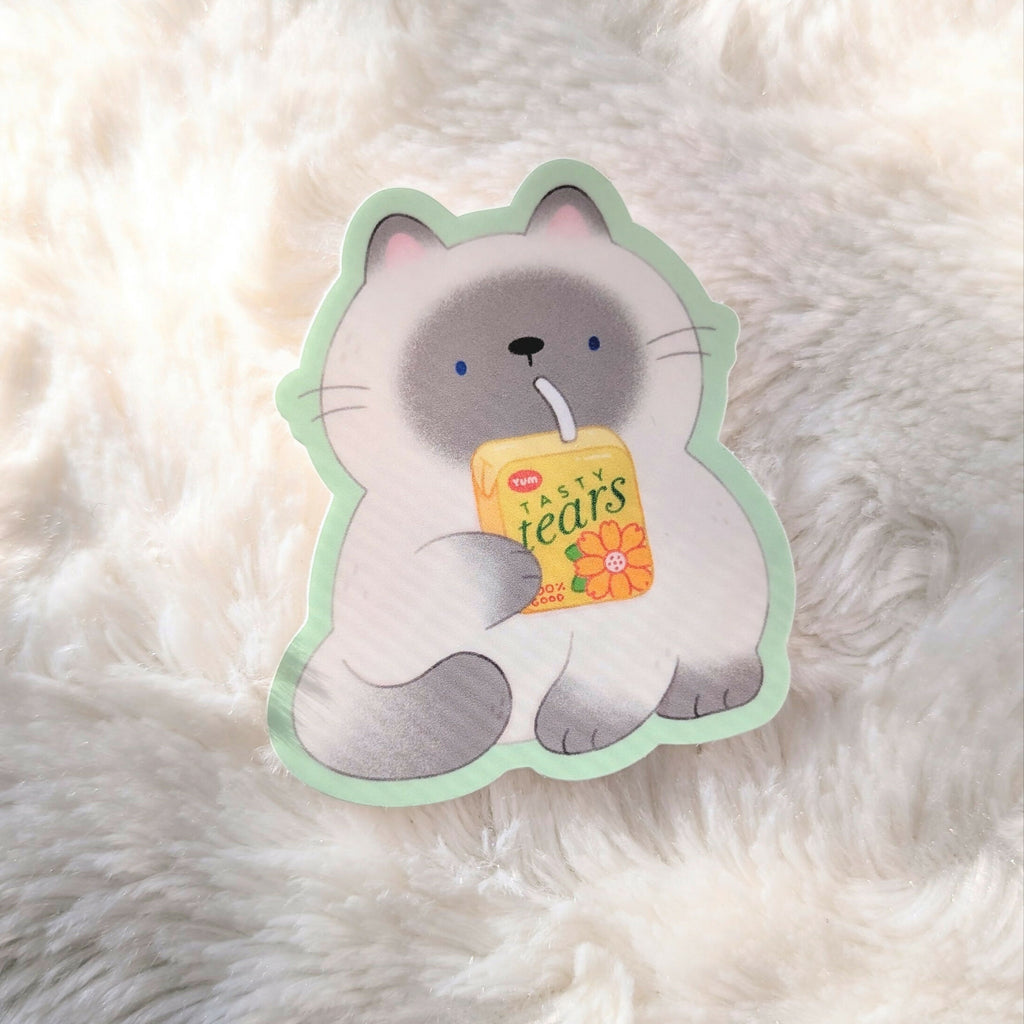 Tasty Tears Cat Vinyl Sticker