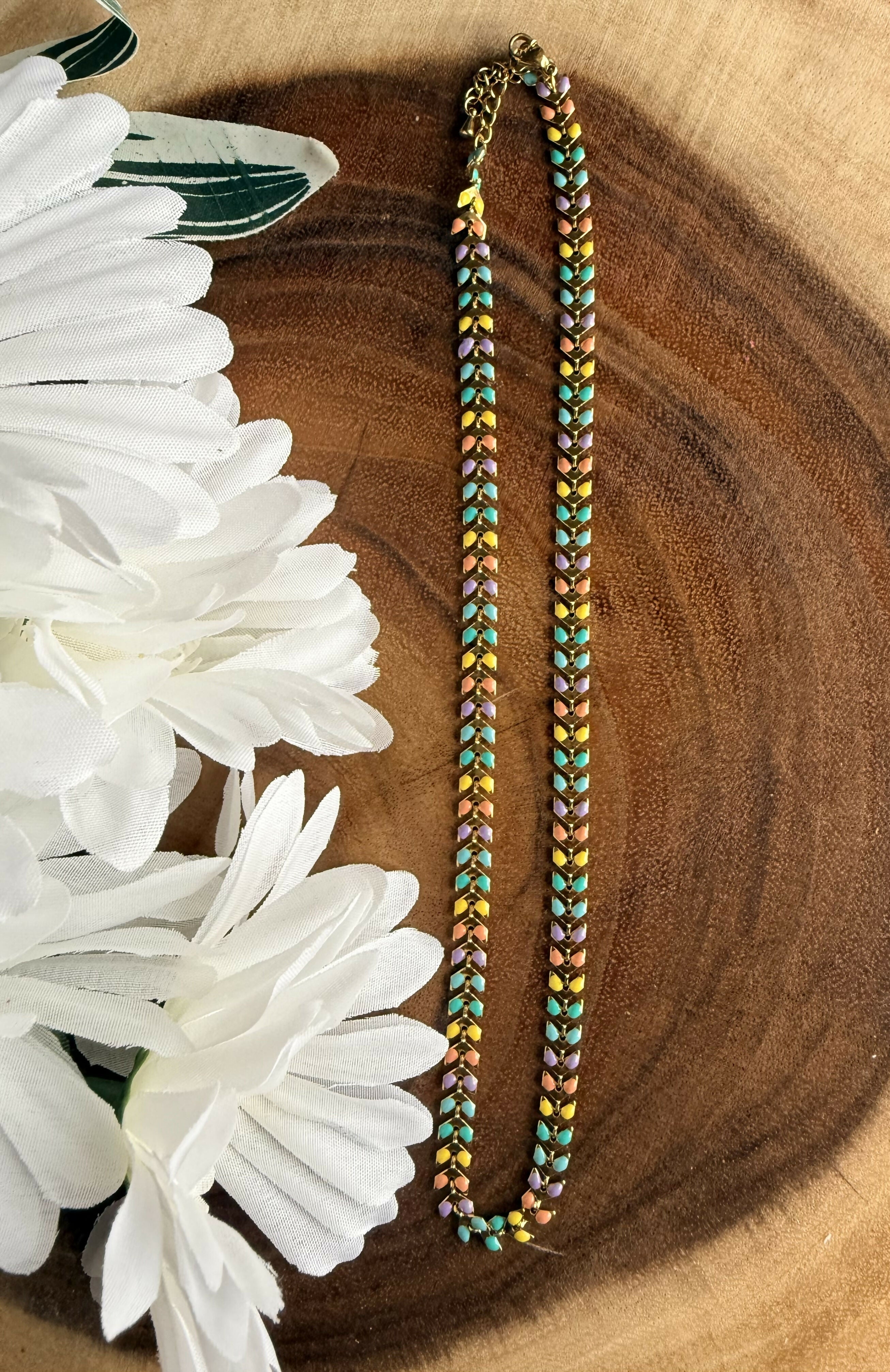 Fishbone Multicolor Necklace