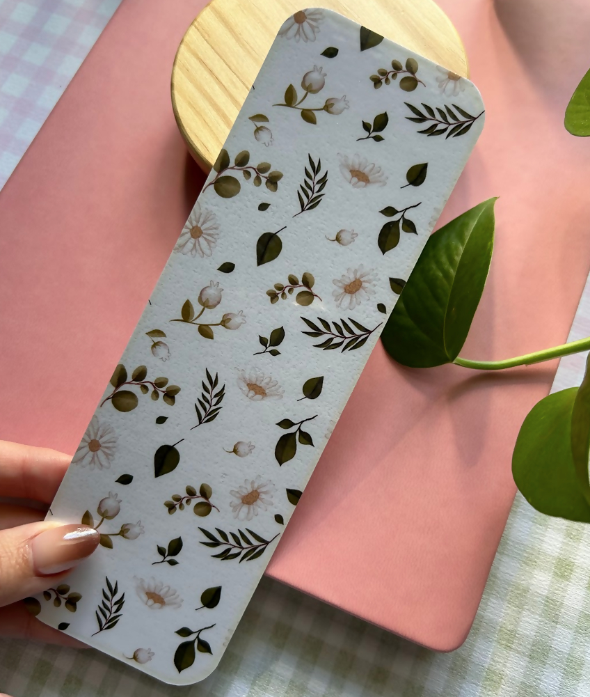 White Flowers Bookmarks