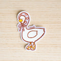 Flowery Goose Die Cut Sticker