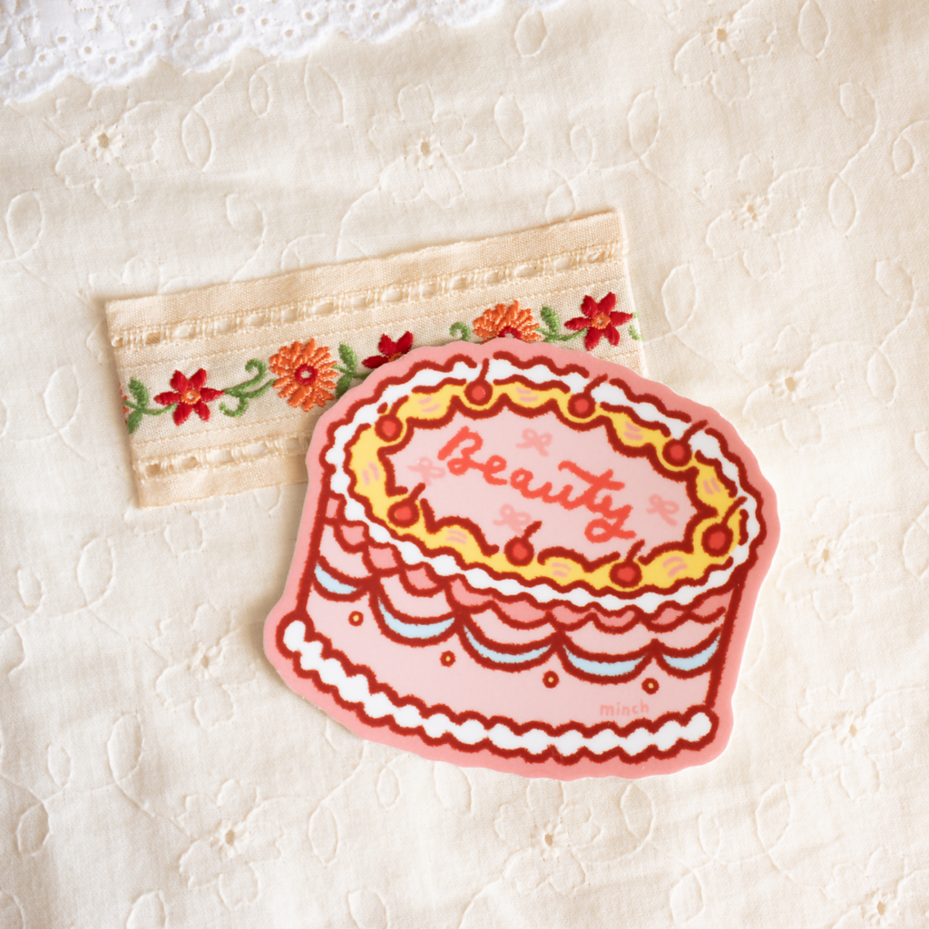 Beauty Cake Die Cut Sticker