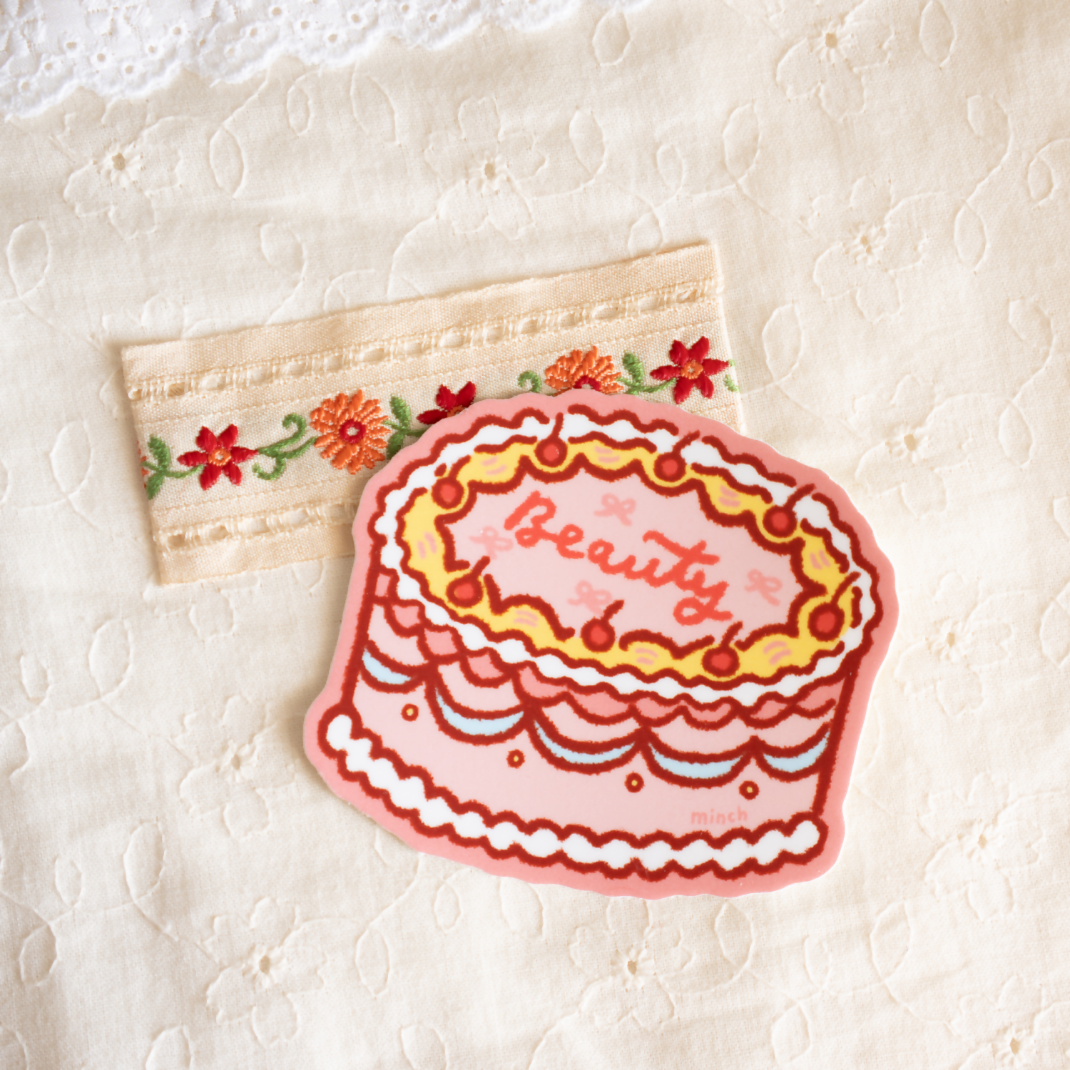 Beauty Cake Die Cut Sticker