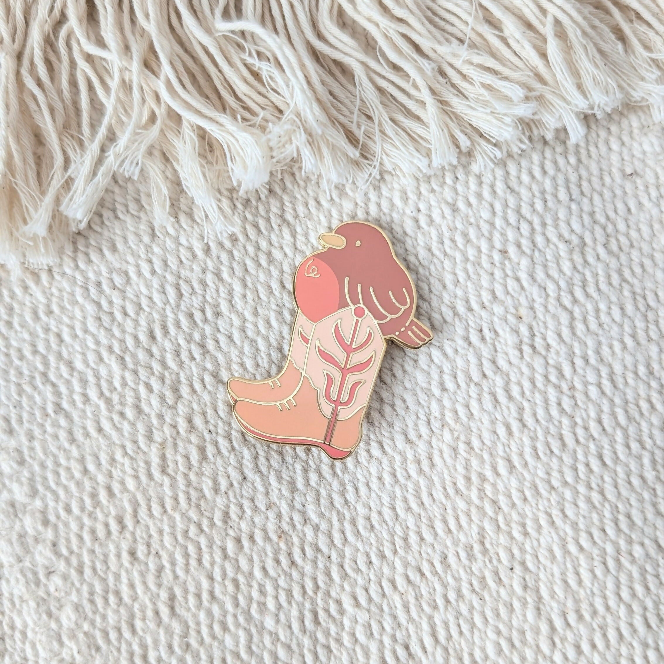 Birb in Boots Enamel Pin
