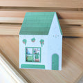 Green Peekaboo House Greeting Card