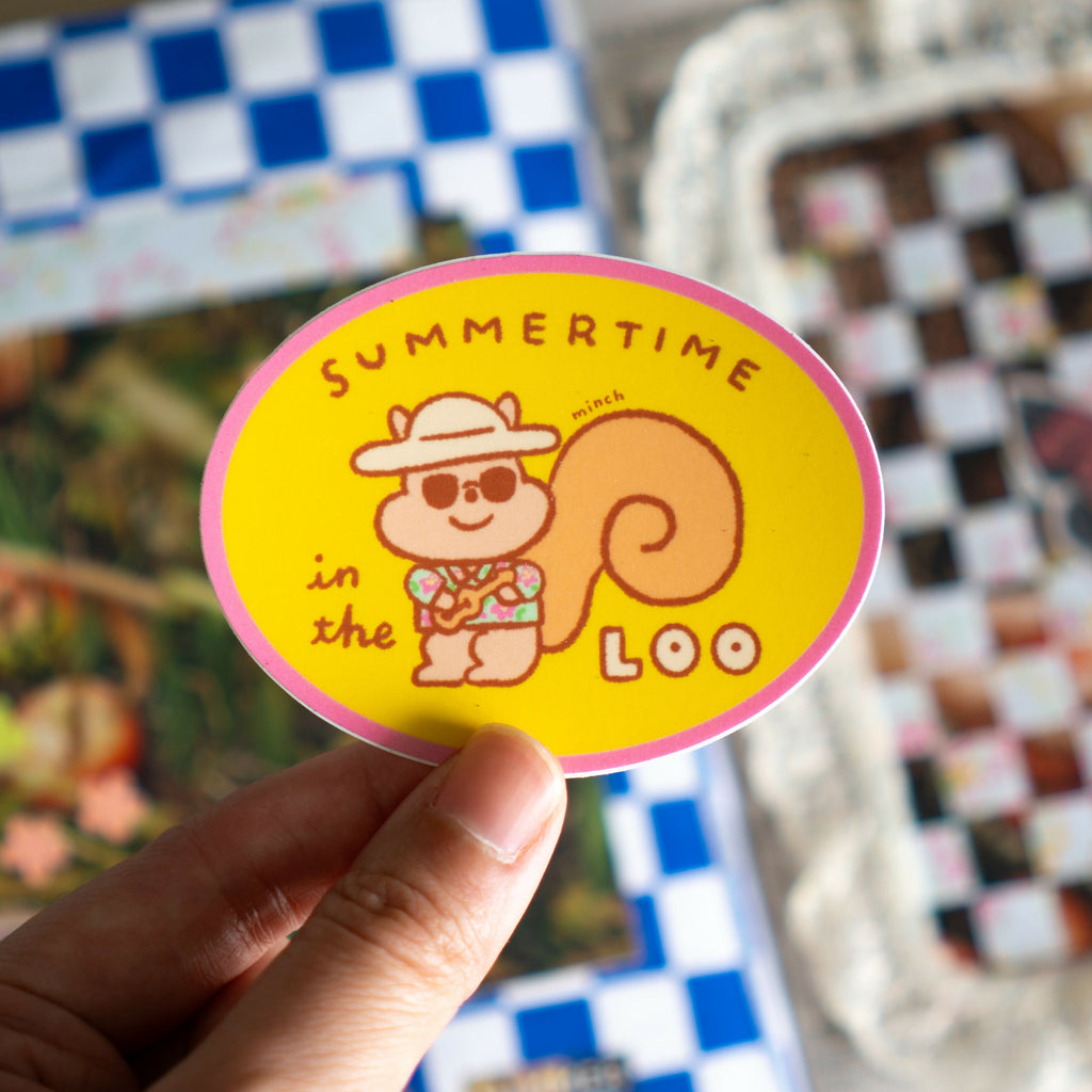 Summertime in the Loo Die Cut Sticker