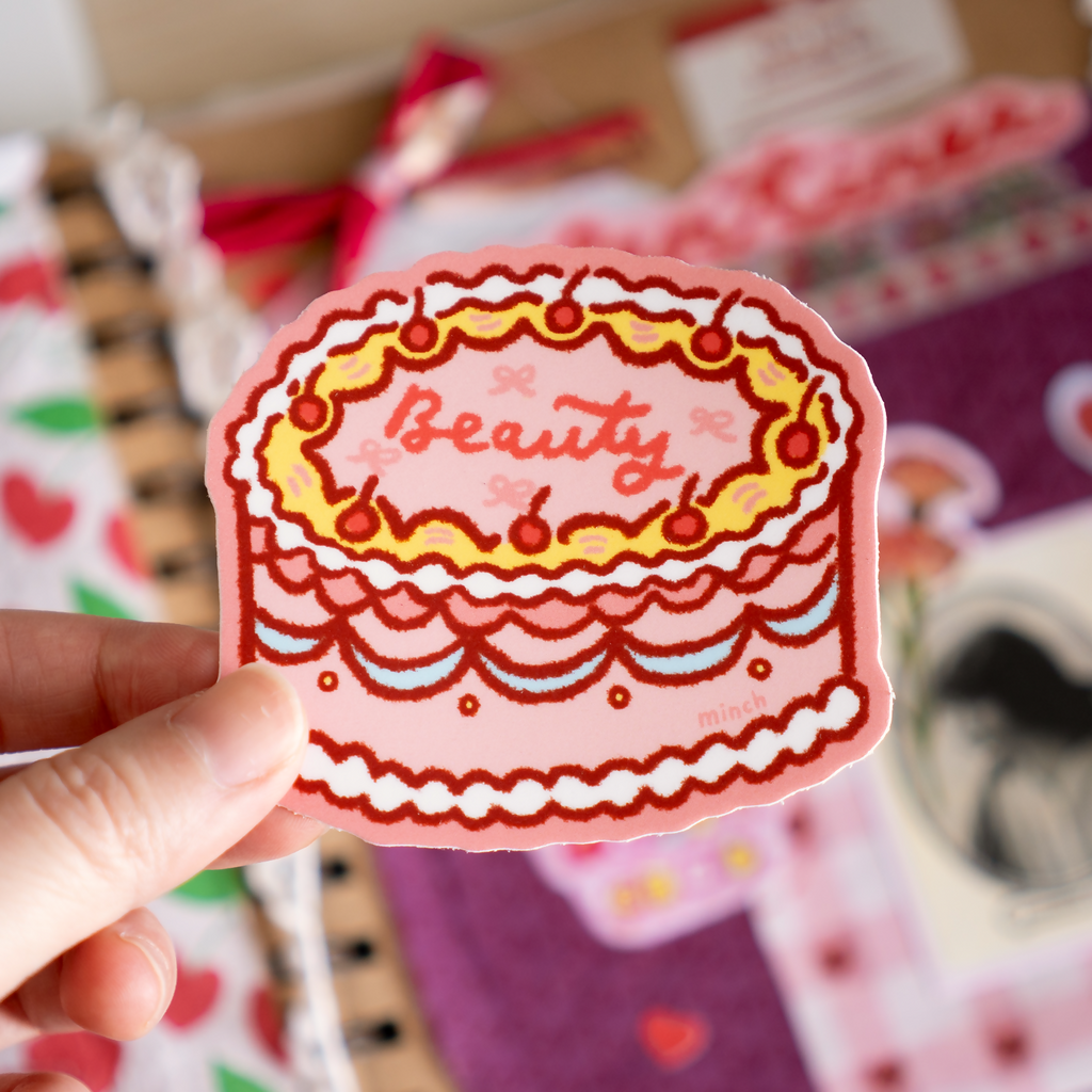 Beauty Cake Die Cut Sticker