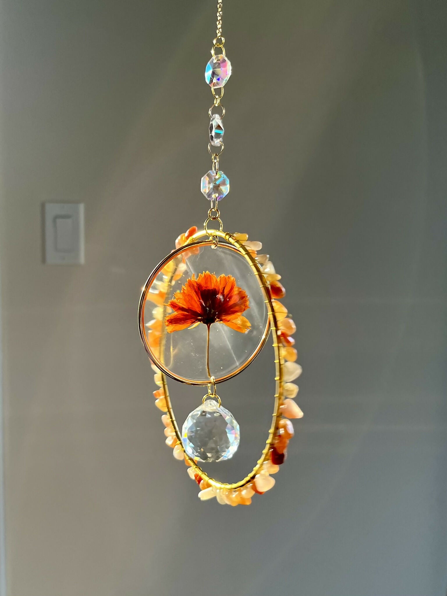 Pressed Flower Suncatcher