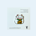 Lucky Cat Enamel Pin