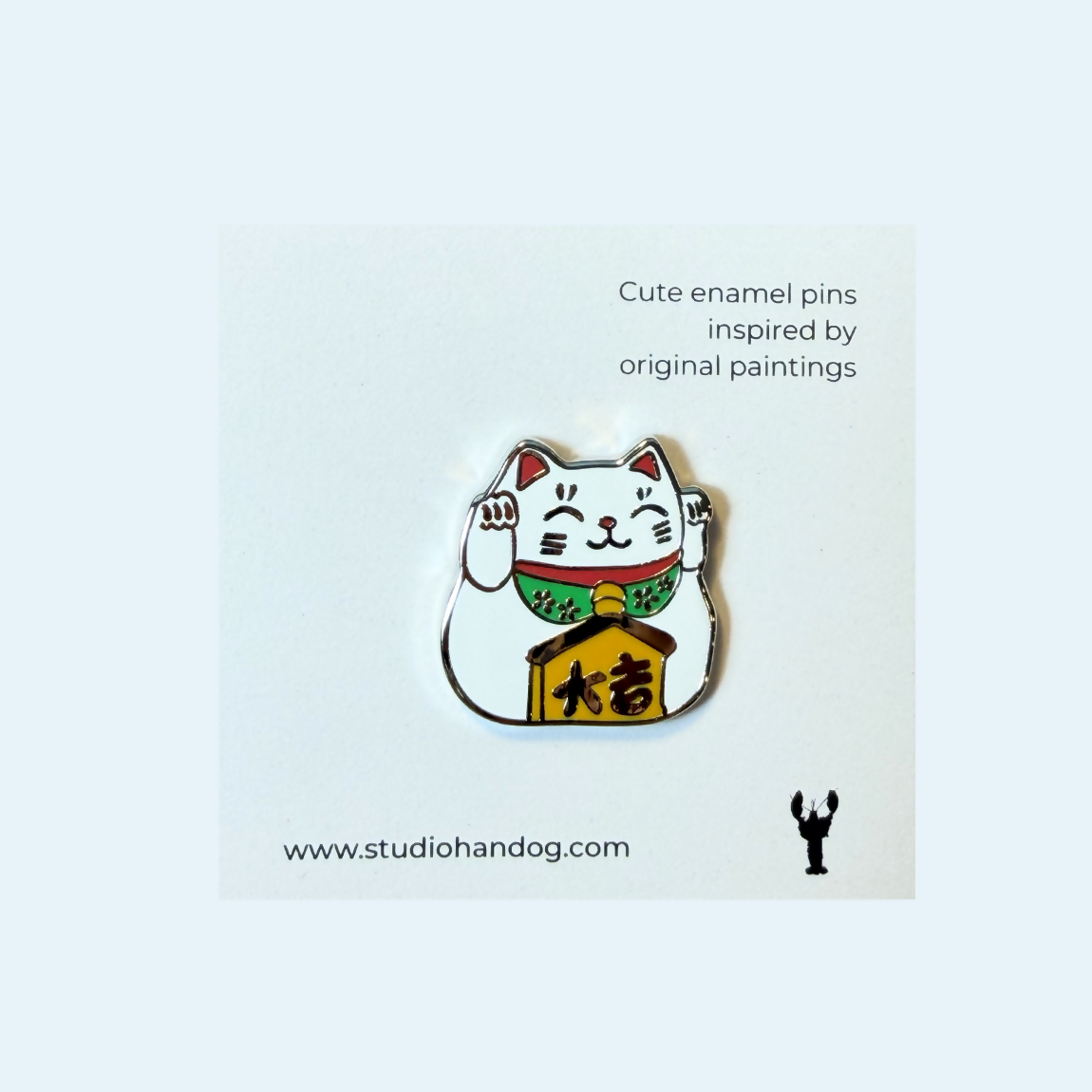 Lucky Cat Enamel Pin