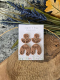 Sand-Texture Earrings (Brown)