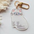 Blue/Lilac (Grey) Point Siamese Ragdoll Cat Keychain