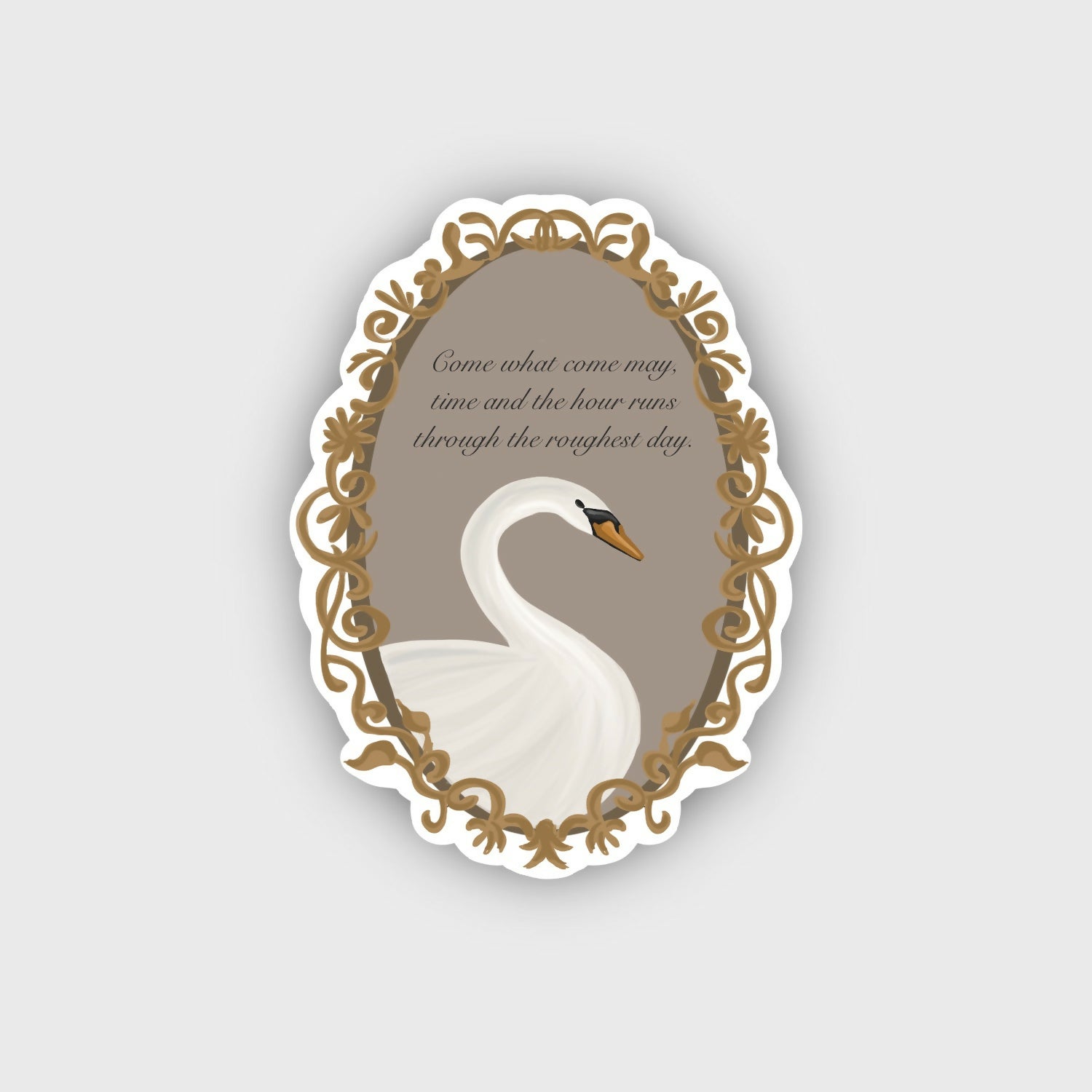 Macbeth Swan Sticker