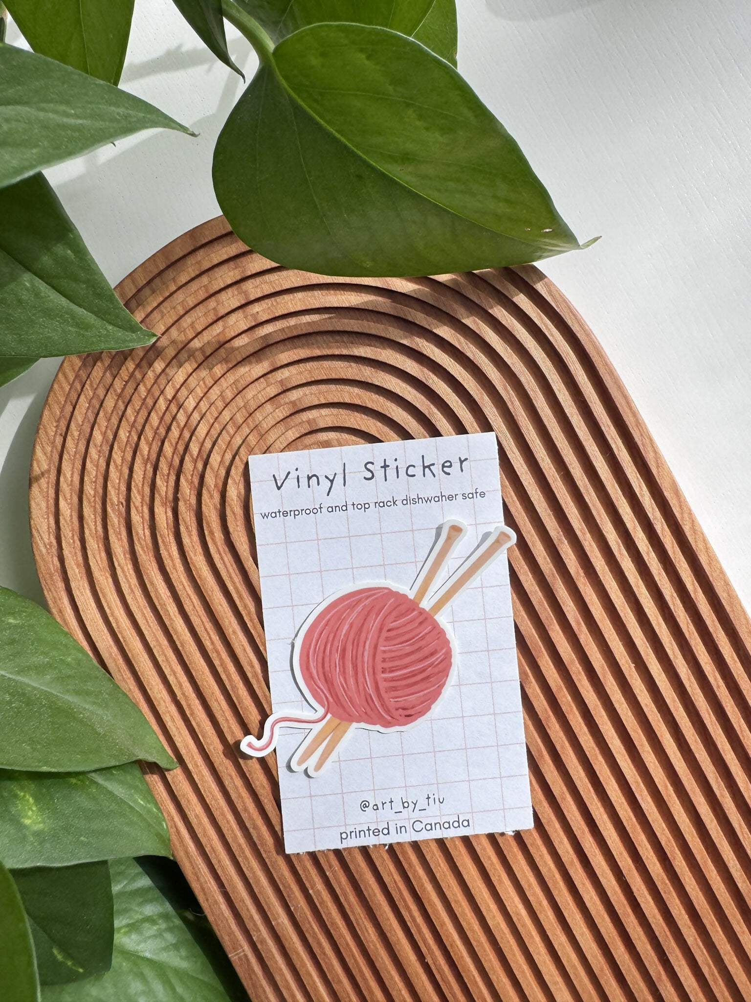 Yarn & Knitting Needles Sticker