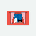 Ninjee & Bunni Red Window Postcard