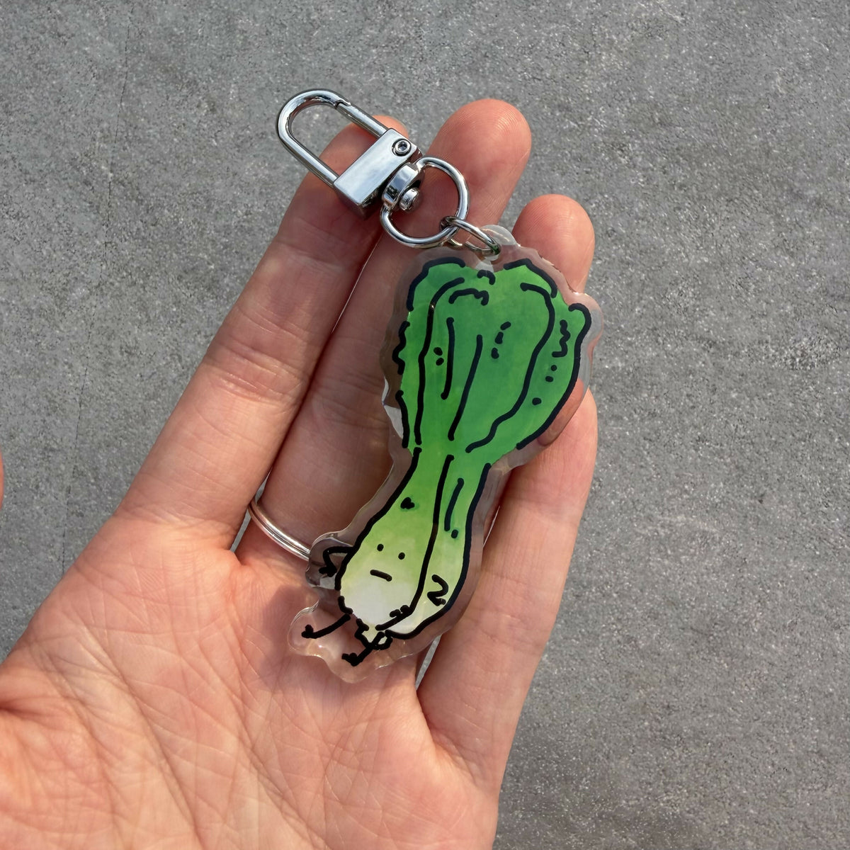 Bok Choy Keychain