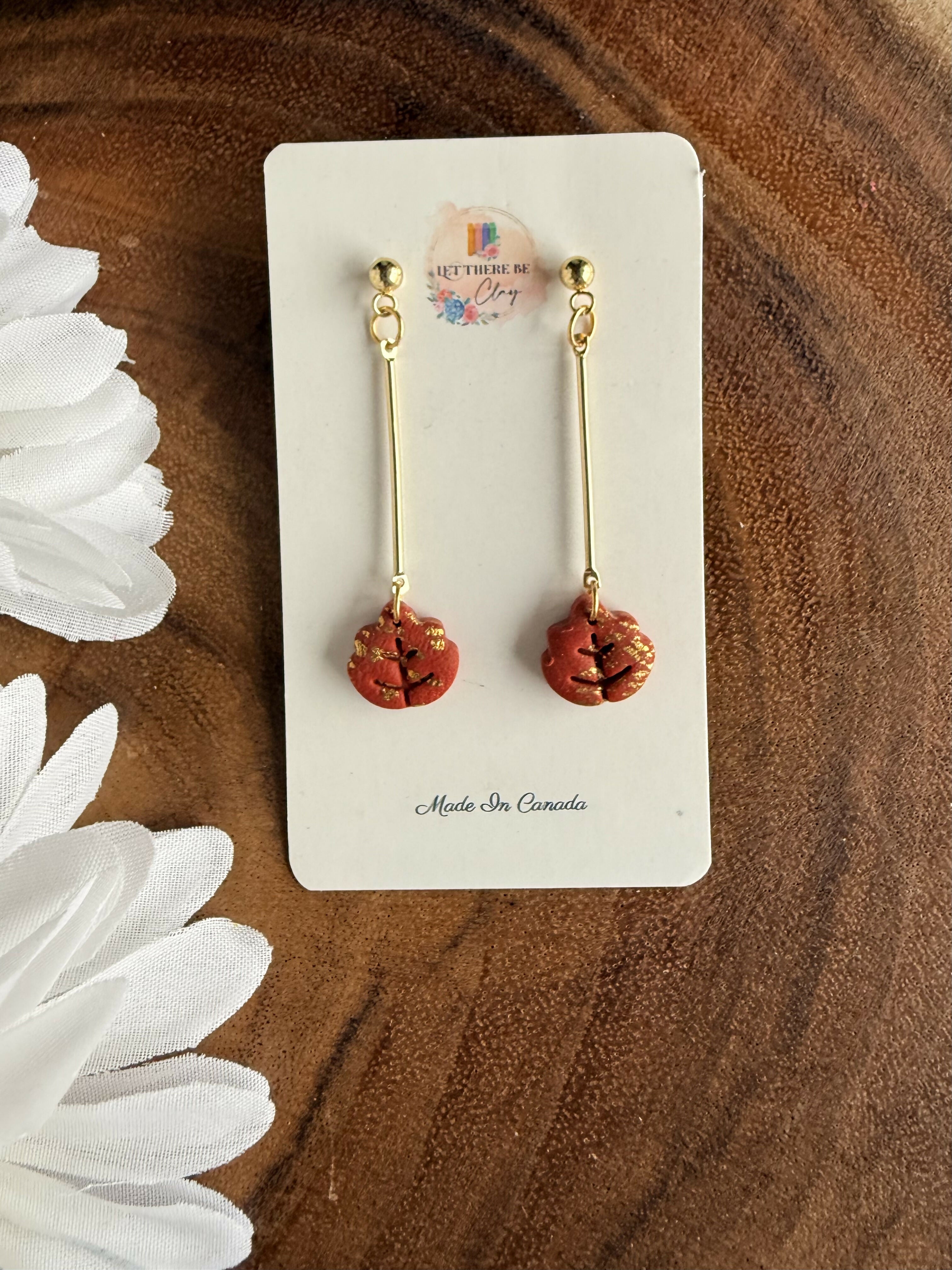 Foil Leaf Earrings