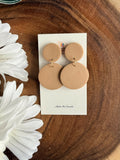 Solid Circles (Tan) earrings