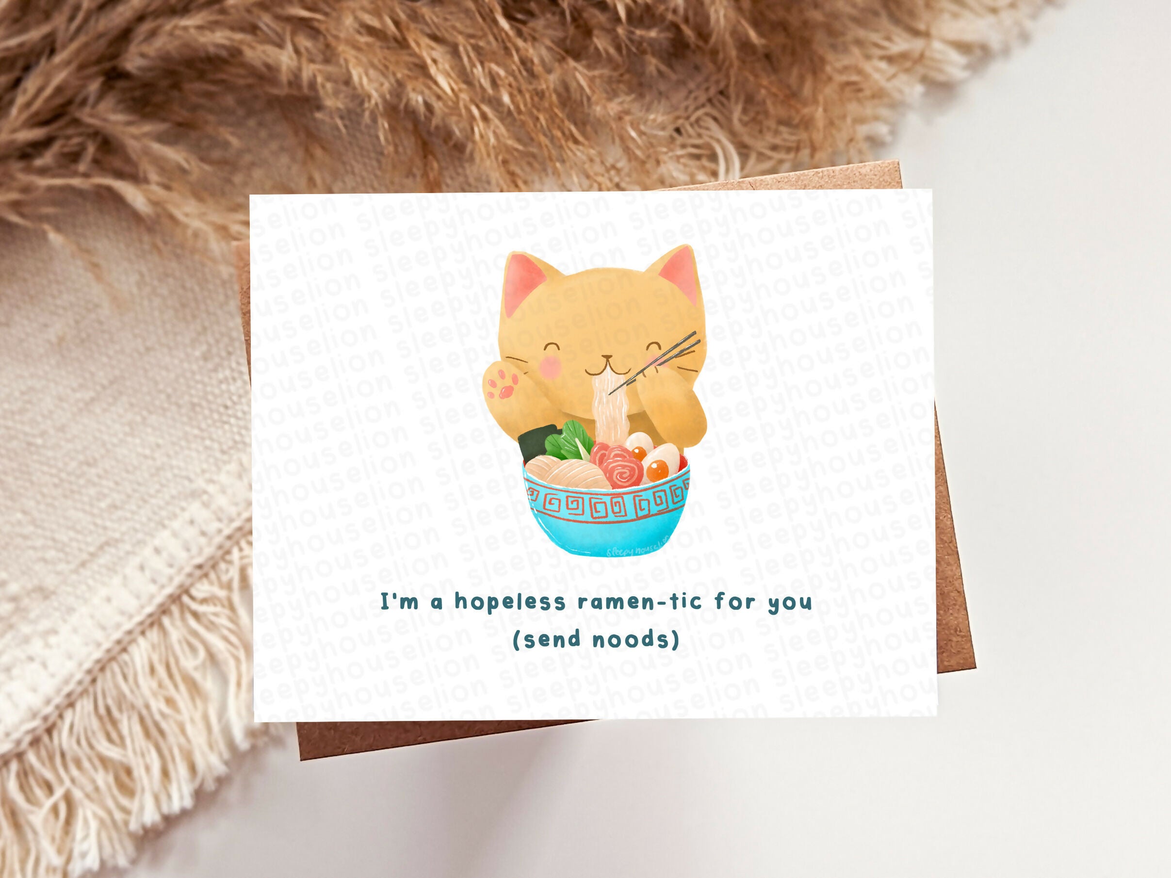 I'm A Hopeless Ramen-tic (send noods) Greeting Card