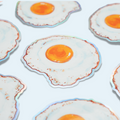 Fried Egg Holographic Sticker