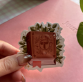 Floral Brown Book Stickers