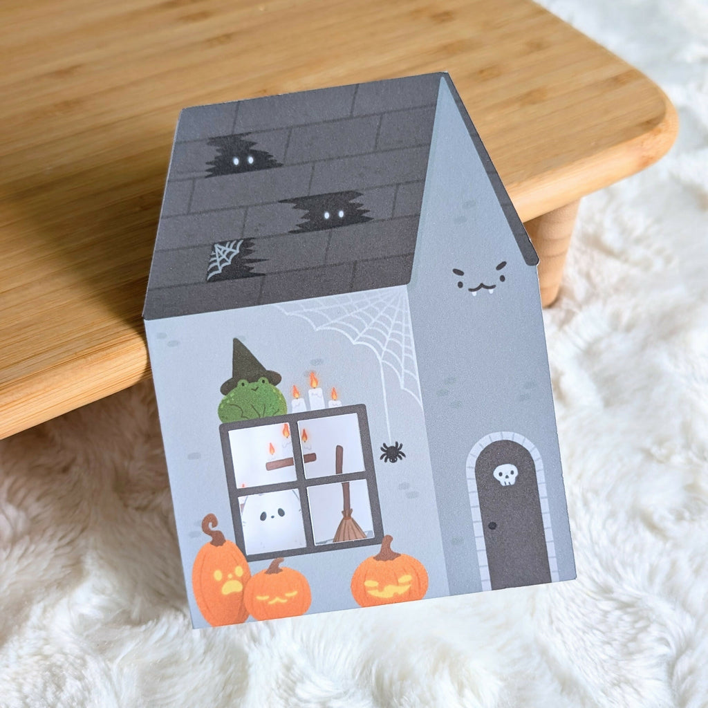 Haunted Peekaboo House Greeting Card